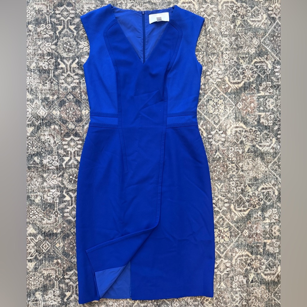 BOSS Royal Blue Midi Sheath Dress size 4